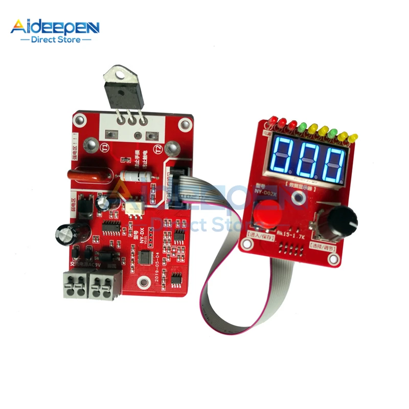 portable arc welder 40A/100A Spot Welding Machine Control Board Welder AC 110V 220V to 9V Transformer Controller Board Timing Current Time Current soldering iron station Welding Equipment