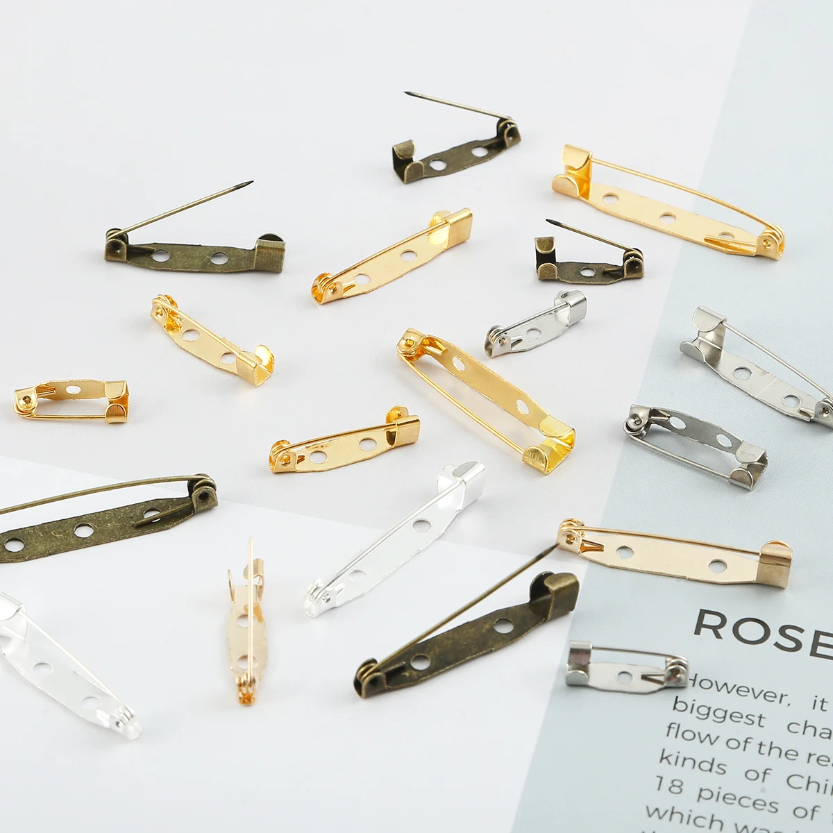 

10pcs/bag Classic Multi Size Optional Unisex Brooch U Shape Safety Pin Clothes Accessory Fashion Jewelry