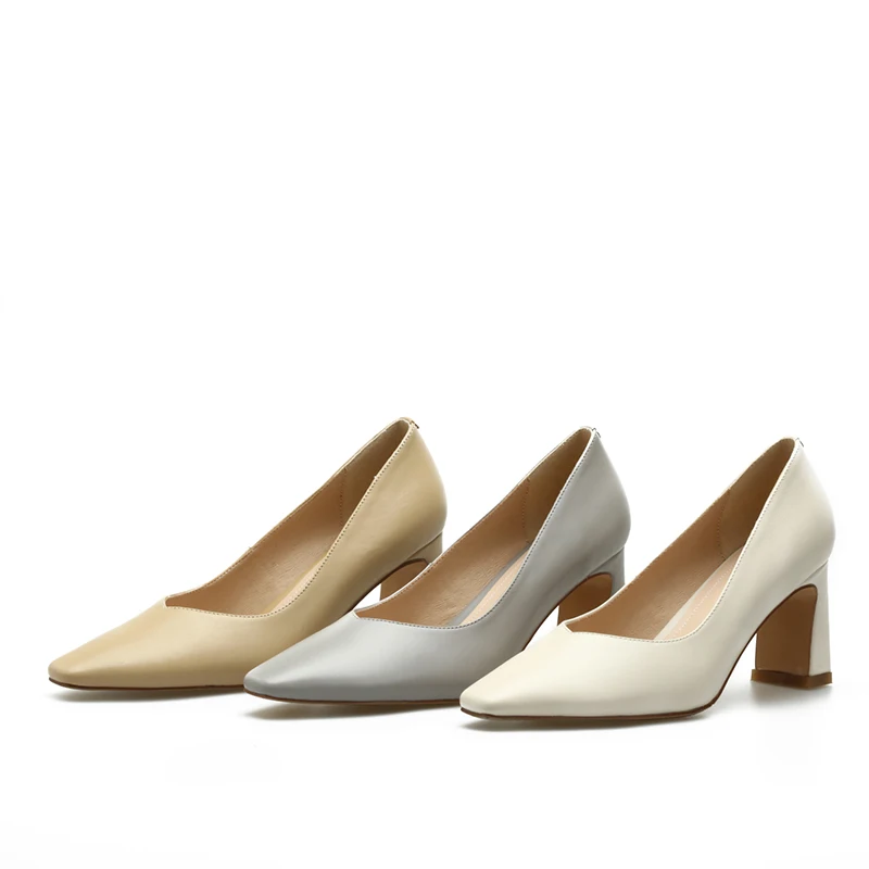 Женские туфли из натуральной коровьей кожи EGTPINAOP туфли-лодочки с квадратным