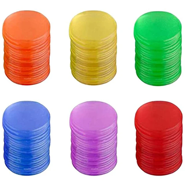 100Pcs 19mm Bingo Chips Kids Educational Learning Resources Montessori Math Toys Children Classroom Supplies Teaching 3
