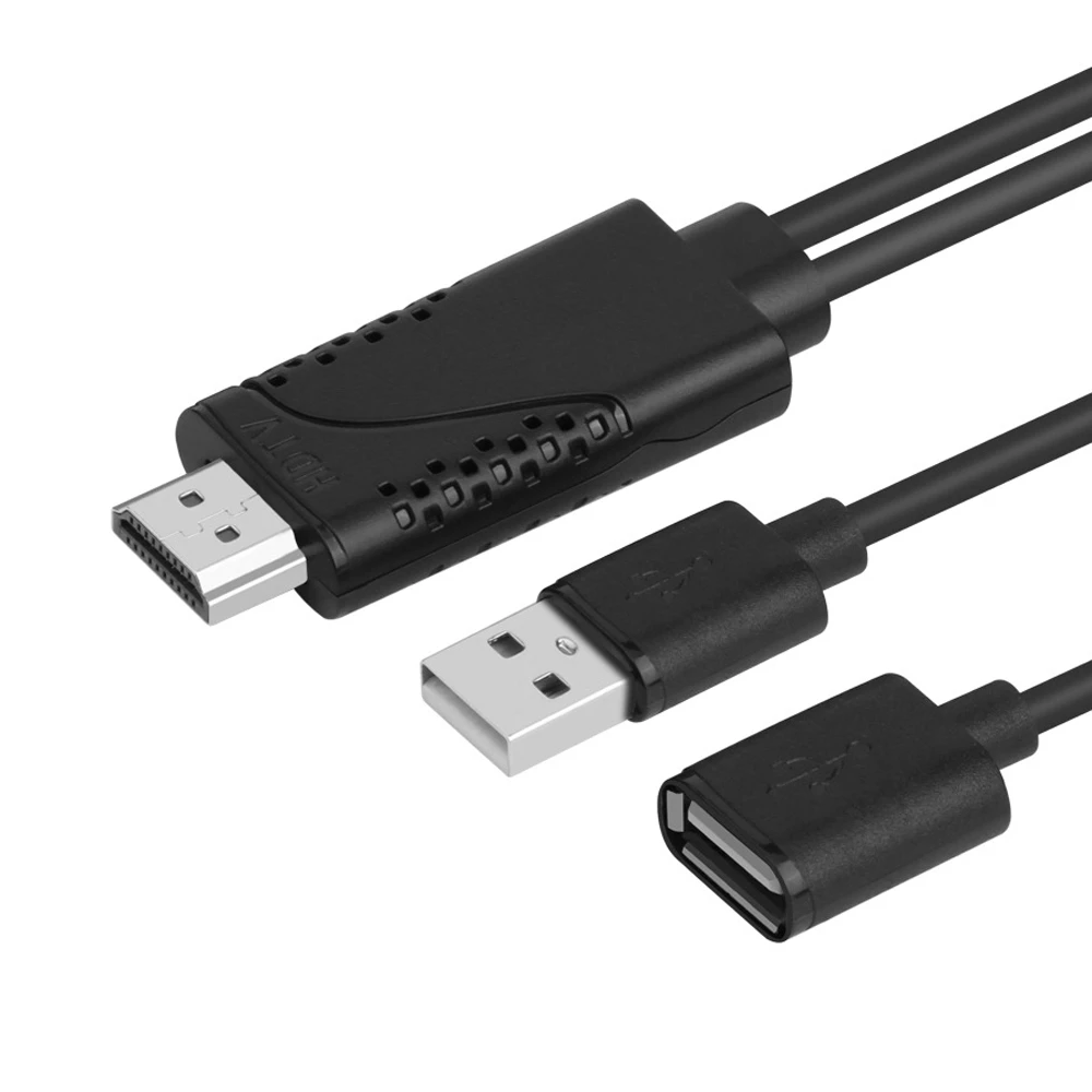 hembra a HDMI macho HDTV 2 en 1, Cable de conexión para Android, iPhone 7, 7plus, 6s, 6 plus, línea de pantalla|Conectores| - AliExpress