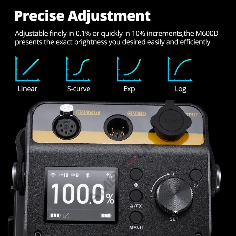 Godox KNOWLED M600D 740W 5600K 일광 LED 비디오 라이트 내장 FX 효과, 휴대용 케이스 포함