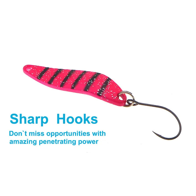 HISTOLURE-7g 메탈 스푼 싱글 후크 인공 하드 베이트, 45mm 송어 스피너 스팽글 낚시 루어 낚시 태클