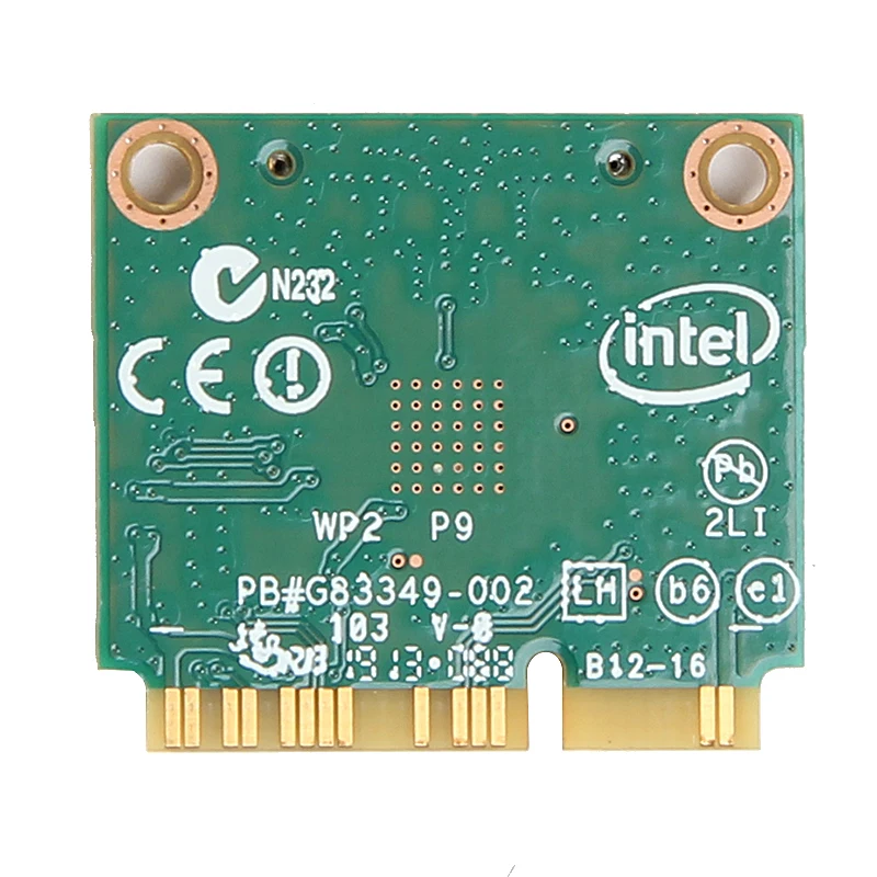 Двухдиапазонный беспроводной-N 7260HMW PCIE WiFi адаптер Intel 7260 7260HMW 2,4 ГГц/5 ГГц 300 Мбит/с Wlan Wi-Fi Bluetooth 4,0 сетевая карта