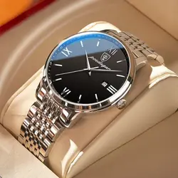 Reloj deportivo de lujo para hombre, cronógrafo de pulsera informal de cuarzo, resistente al agua hasta 30M, 2021