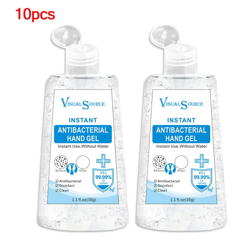 10pcs Antibacterial Hand Sanitizer Gel Active Nano Silver Ion Safely Cleaning Disinfection Gel Quick-dry No Water Required 30g 10pcs Antibacterial Hand Sanitizer Gel Active Nano Silver Ion Safely Cleaning Disinfection Gel Quick-dry No Water Required 30g