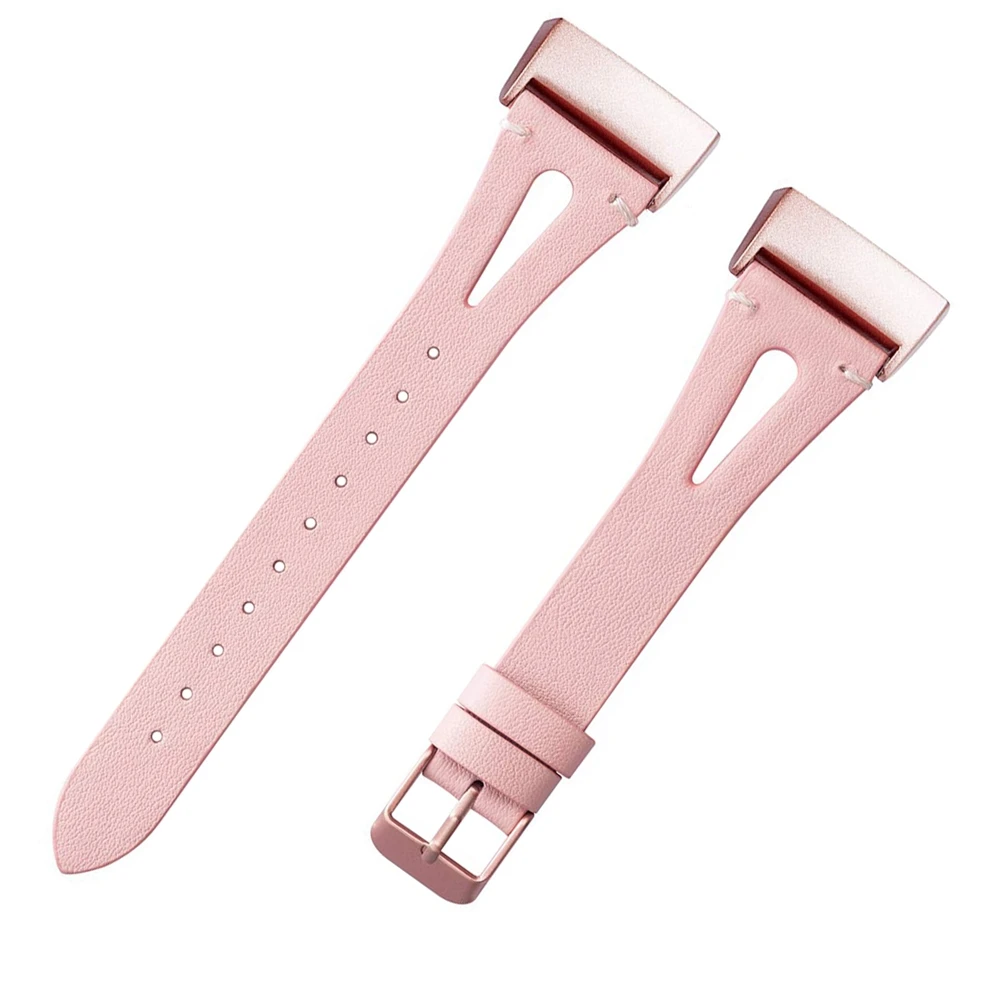Ремешок из натуральной кожи для Fitbit Charge 3 с острым концом, ремешок для браслета, аксессуары для заряжать hr 3 Special Edition - Цвет ремешка: Pink