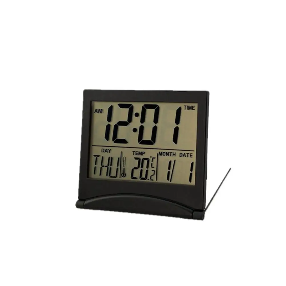 TPFOCUS цифровой будильник светодиодный зеркальный складной настольный электронный часы ультратонкие дорожные портативные часы-будильник с термометром