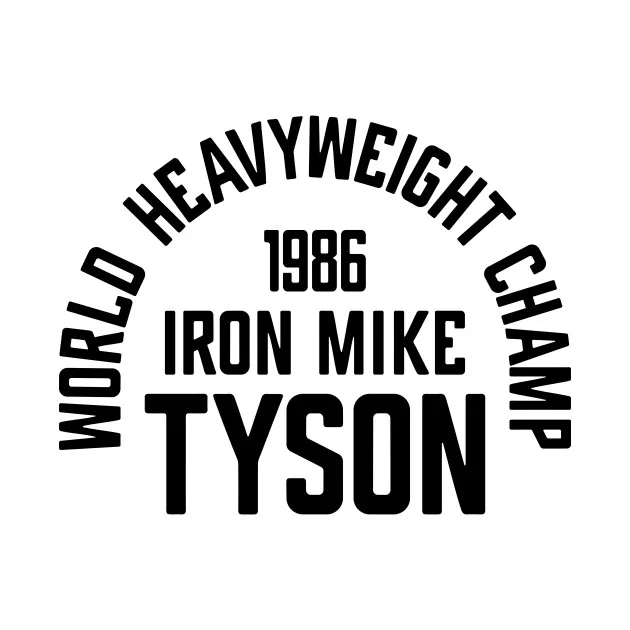 Custom Design Men's T-Shirt Featuring Iron Mike Tyson, World Heavyweight Champ 1986