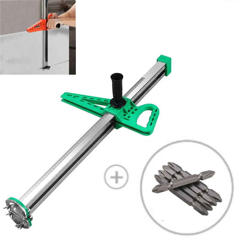 New Manual High Accuracy Gypsum Board Cutter Hand Push Drywall Cutting Artifact Tool with 4 Bearings 20-600mm Cutting Range