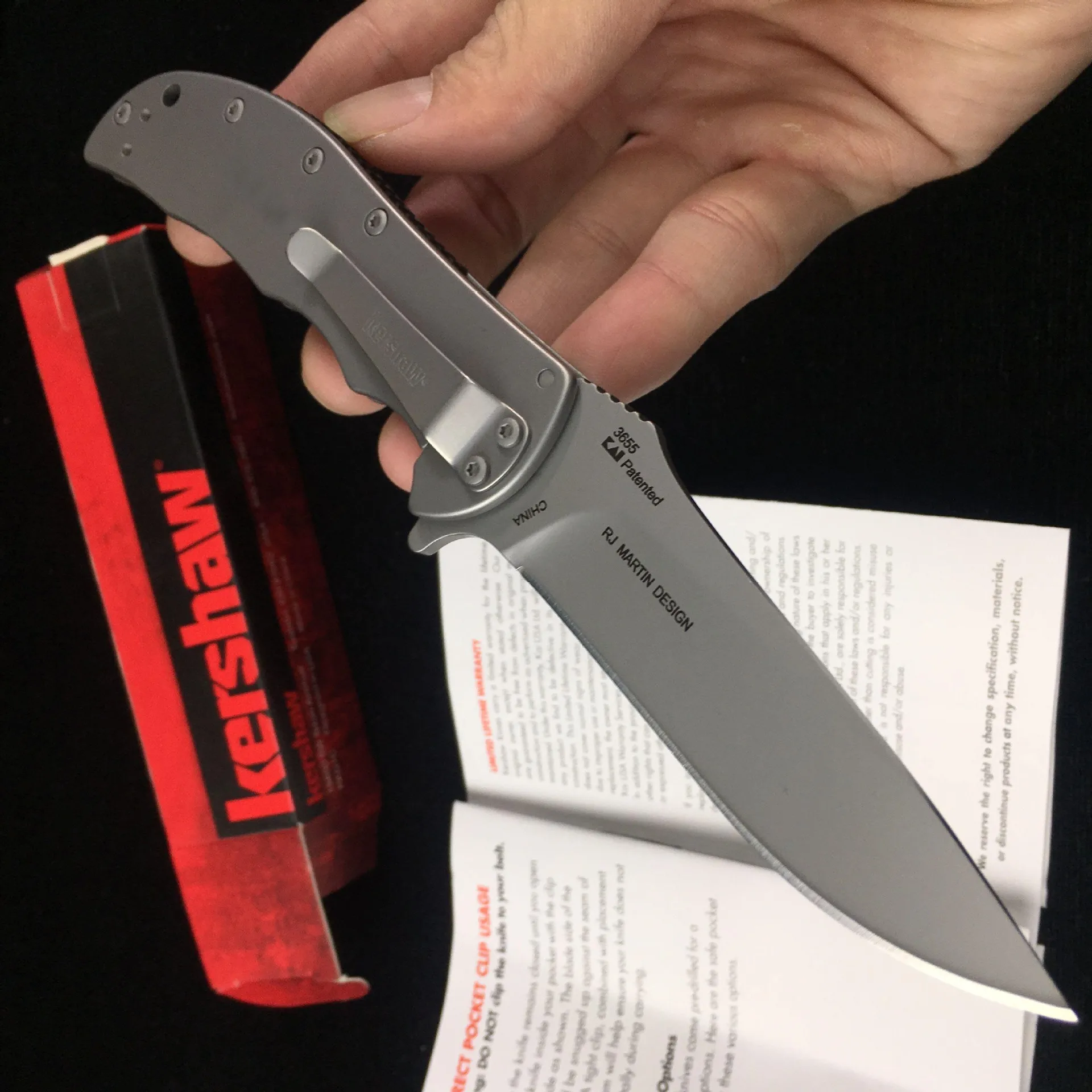 Последний карманный нож DX-Grady Fung производство OEM Kershaw SPEEDSAFE VOLT SS 3655 8Cr17MOV лезвие складной нож