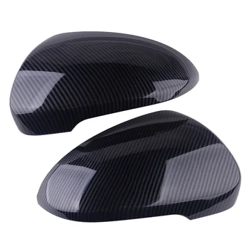 

2pcs/set Carbon Fiber Print Rearview Mirror with Signal Lights Shell Case Cover Cap Decor Trim fit for Hyundai Tucson 2015-2020