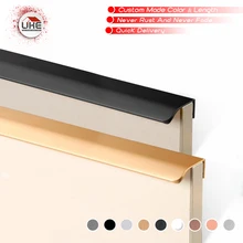 Free Shipping Custom made Door pull drawer cabinet furniture handles black 6 Sizes 7 Colors for Choice
