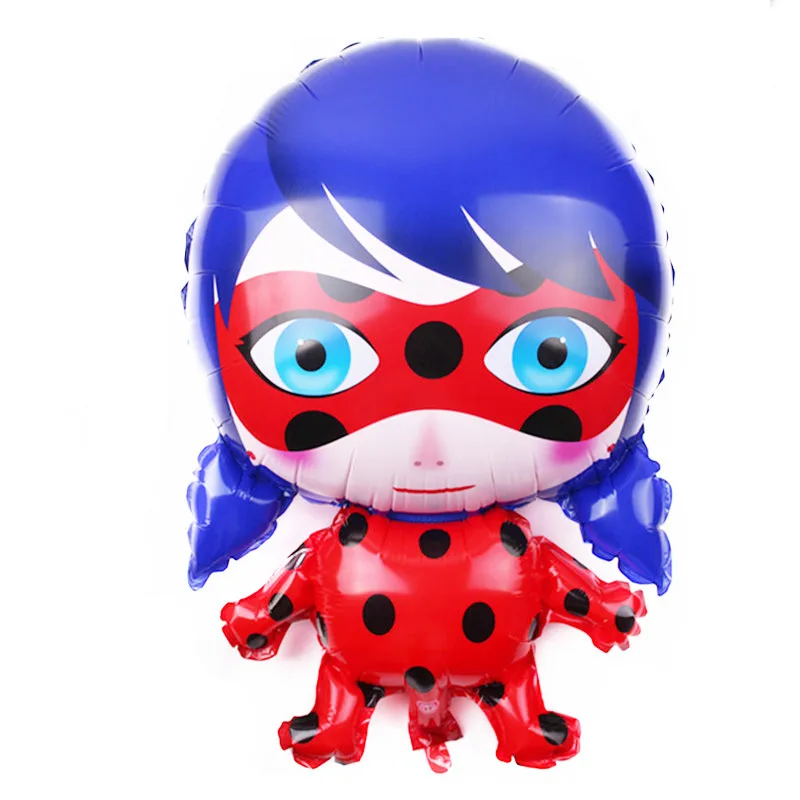 

New 18 "round aluminum film balloon single ladybug girl double ladybug girl aluminum film balloon