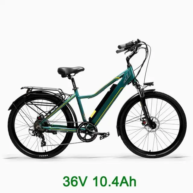 Green 10Ah Электрический городской велосипед Pard 3,0 26 дюймов 300 Вт 36В тормозной масло весенний передняя вилка с амортизацией двухколесные электрические скутеры для взрослых с сиденьем - Цвет: Green 10Ah