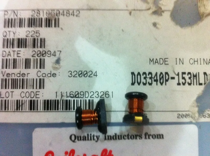 DO3340P-153MLD 15UH 7A силовой индуктор, 20% tol, SMT, RoHS