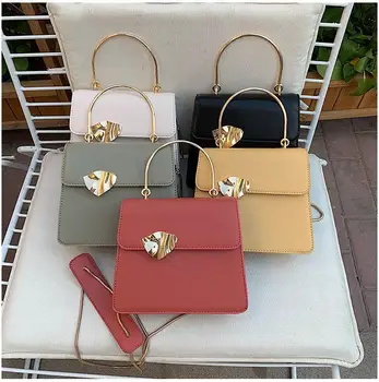 

Metal Handle Handbags Women Messenger Bag 2020 Designer Chains Shoulder Crossbody Bags Ladies Clutch Bag Purses Bolsa Sale Items