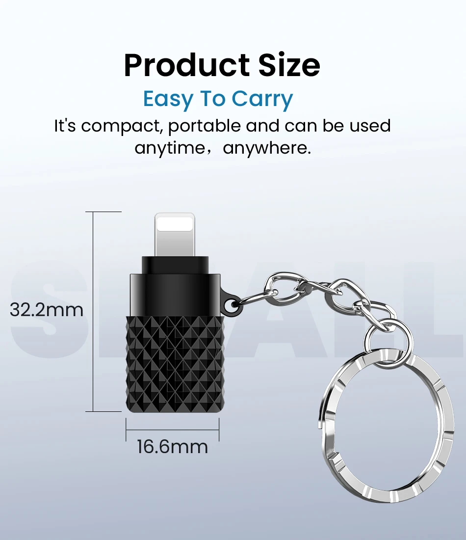 Pinos para Iphone Adaptador com Corrente Chave para Ios Acima do Sistema de Sincronização de Dados 3.0 para Iluminação Mini 14 Adaptador Conversor Usb 8 Otg 13 9 High Quality Computador e Escritório