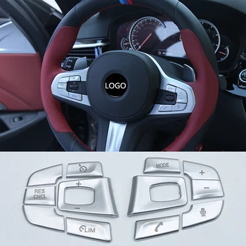 

For BMW 5 Series 2018 G30 528 530 540li steering wheel Button Stickers Cover Decoration Trim Accessories ABS Chrome Car Styling
