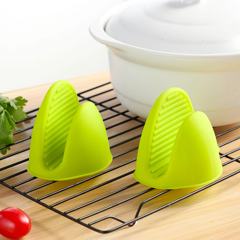 Silicone Kitchen Baking Oven Heat Resistant Gloves Insulation Non Stick Anti-slip Grips Bowl Pot Clips Cooking Baking Oven Mitts