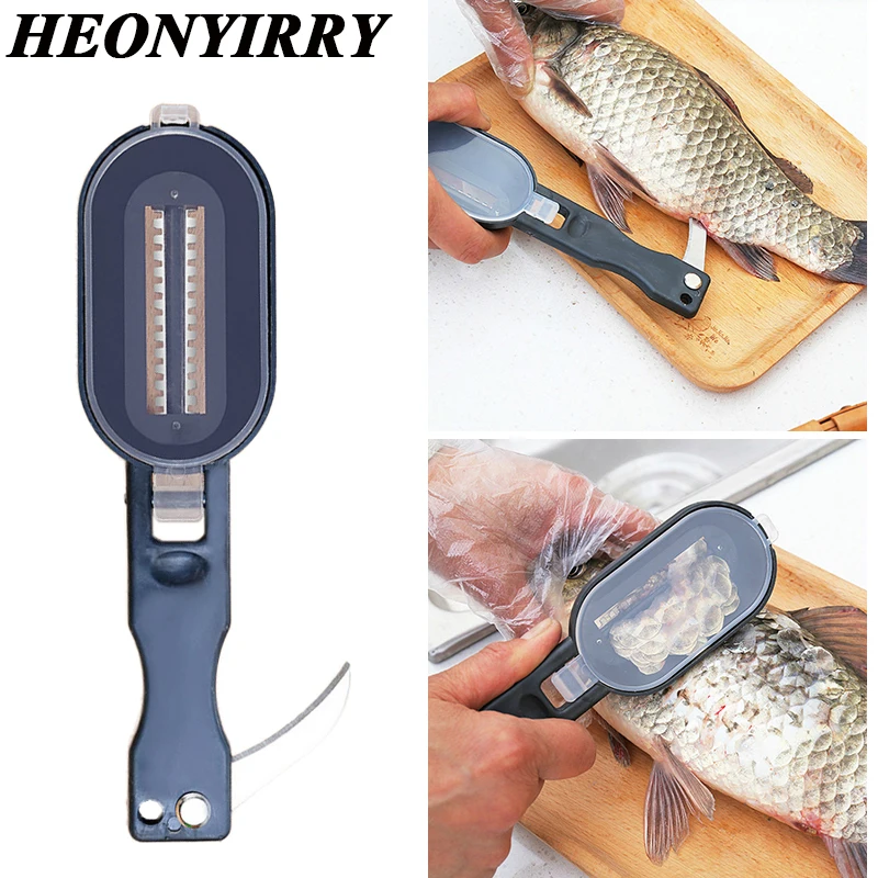 Multifunctional Fish Scale Planer Tool Fish Scaler Fishing Knife Fish Cleaning Tools Kitchen