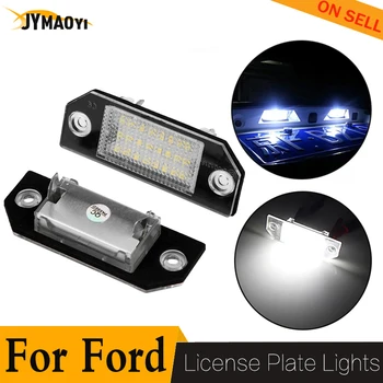 

2PCS 12V 6000K for ford led car number License Plate Light lamp Trunk Luces Error free auto lighting for Ford Focus C-MAX MK2