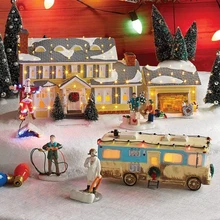 Resin Christmas Vacation Village Decoration Holiday House Hallmark National Lampoon's Christmas Vacation Lighted Building