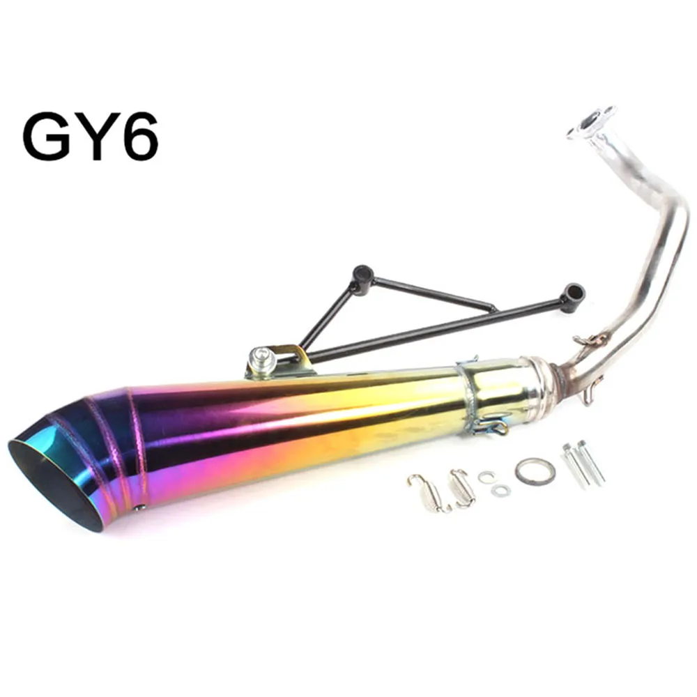 Gy6 125 150 Cc Sistema Completo Moto Scooter Yoshimura Slip On Marmitta Tubo Di Scarico Misura 157Qmj 152Qmi Motore A 4 Tempi