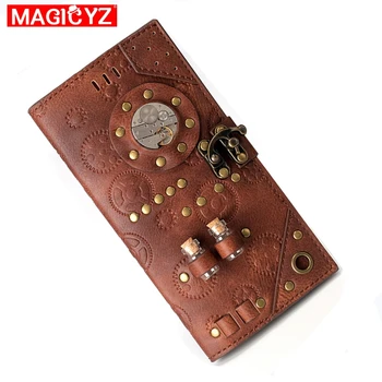 

2020 NEW Unisex Wallet Retro Steampunk Hand Wallet Female Clutch Long Wallet Women Card Case Men Short Coin Purse