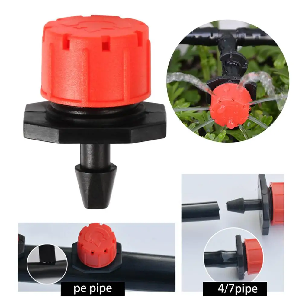25pcs Adjustable Drip Irrigation Misting Dripper Sprinkler Head Micro