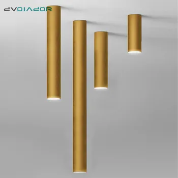 

Long Tube Led Downlight Surface Mounted Spot Led Modern Ceiling Lamp Black White Golden Aluminum Indoor Lighting AC110V 220V