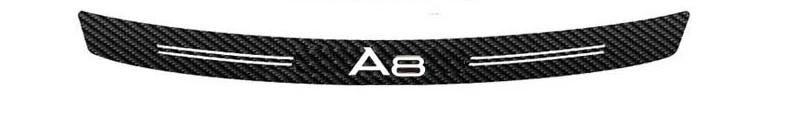 3D 5D углеродного волокна Материал наклейка на бампер автомобиля, для Audi A1 A3 A4 A5 A6 A7 A8 S3 S6 Q3 Q5 Q7 Q8 TT - Название цвета: A8