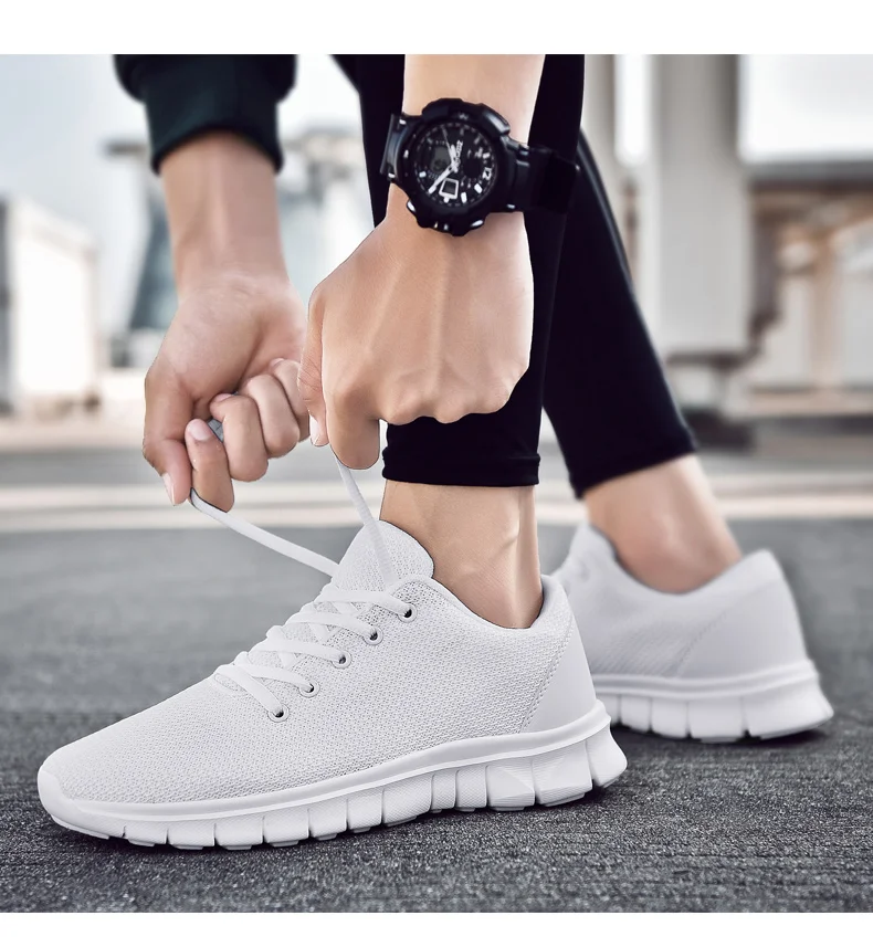 2020 Summer New Men Shoes Breathable Mesh Casual Shoe Fashion Couples Sneakers Lace-up Trainers KITLELER Zapatillas Hombre | Обувь