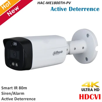 

Dahua Active Deterrence Series 4K Real-time HDCVI Fixed IR Bullet Camera 4K Real-time Video Transmission Siren and Alarm IR 80m