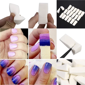 

20Pcs Nail Gradient Sponge Sanding Block Nail Painting Nail Art Decoration Design Tools Manicure Dotting Blooming Sponge