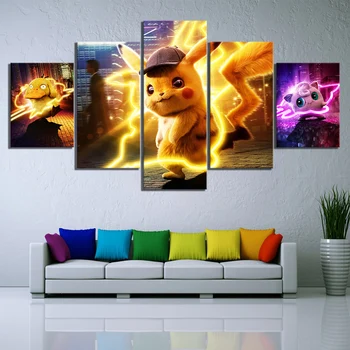 

Pokemon Detective Pikachu Painting Full Round Drill Diamond 5D Embroidery Cross Stitch Picture Mosaic Wall Art Home Decor Gift