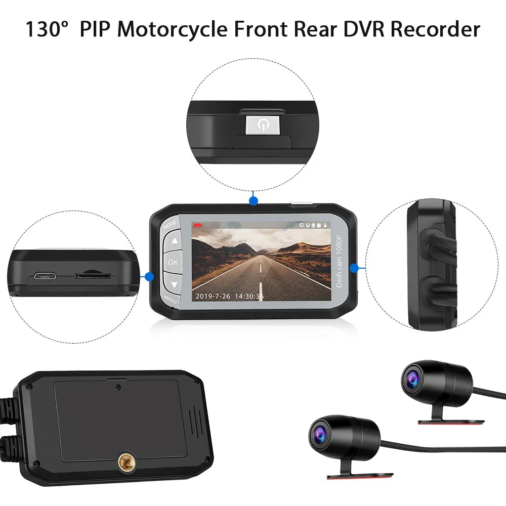  Blueskysea DV124 Motorcycle Waterproof Camera 2.7