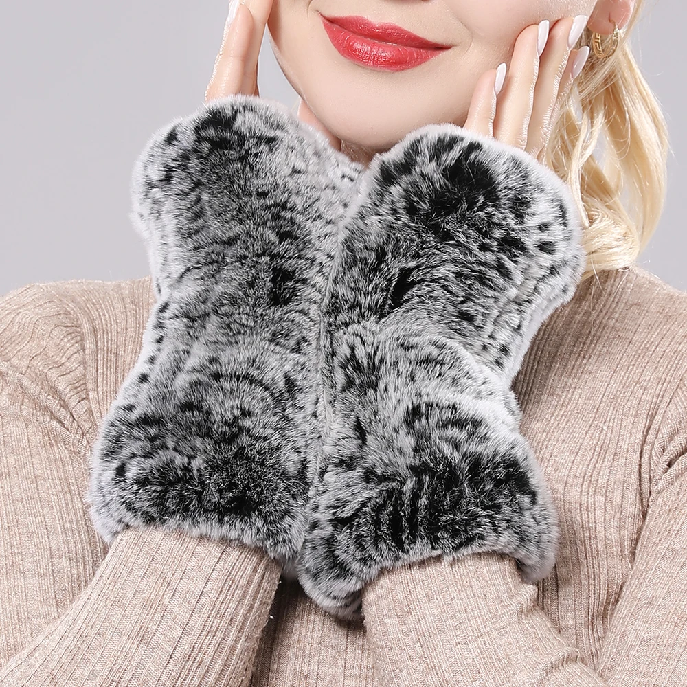 Fingerless Gloves Women Real Fur  Glove Women Winter Warm Rabbit - New  Women 100% - Aliexpress