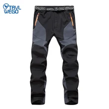 

TRVLWEGO Winter Outdoor Windproof Hiking Men's Pants Snow Male Camping Trousers Trekking Waterproof Breathable Fleece Keep Warm