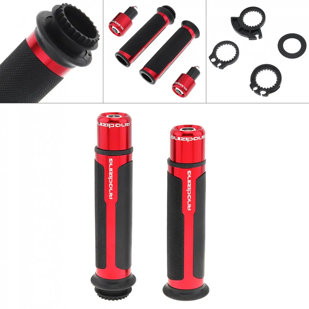 2 шт 12 см красная мотоциклетная противоскользящая ручка с захватами концы руля для Suzuki Gsxr 750 Sv 650 600 Gsx Gsr/Honda CBR