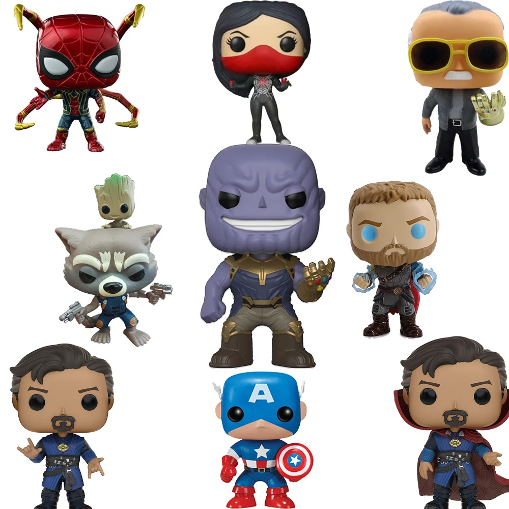 FUNKO POP Marvel Legends Мстители Железный человек Капитан Америка поп Funko ПВХ фигурка Originais