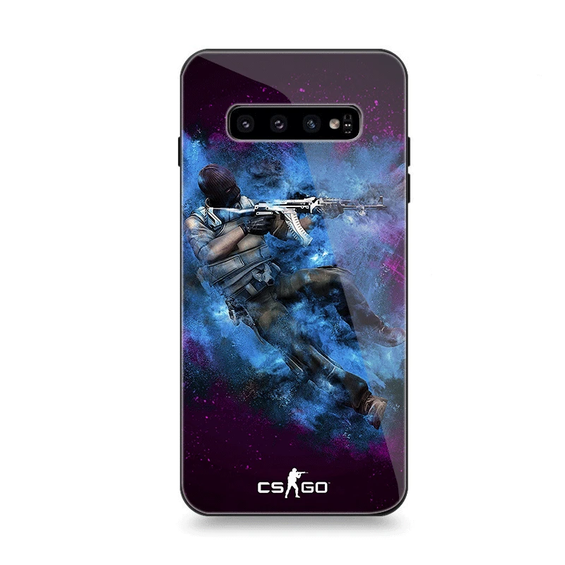 Стеклянный чехол для телефона Samsung A40 A50 A10 A20 A30 A60 A70 S10 S7 Edge S8 S9 Plus Note 8 9 с логотипом