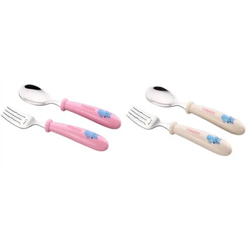 

Spoon Fork Case Set Flatware Cutlery 1 Pack 2 Piece Dishwasher Safe Kitchen Restaurant Hotel Party for Kids