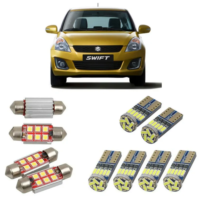 Внутренний светодиодный автомобильный светильник s для suzuki swift 3 fz nz хэтчбек mz ez хэтчбек автомобильные аксессуары номерной знак светильник 6 шт