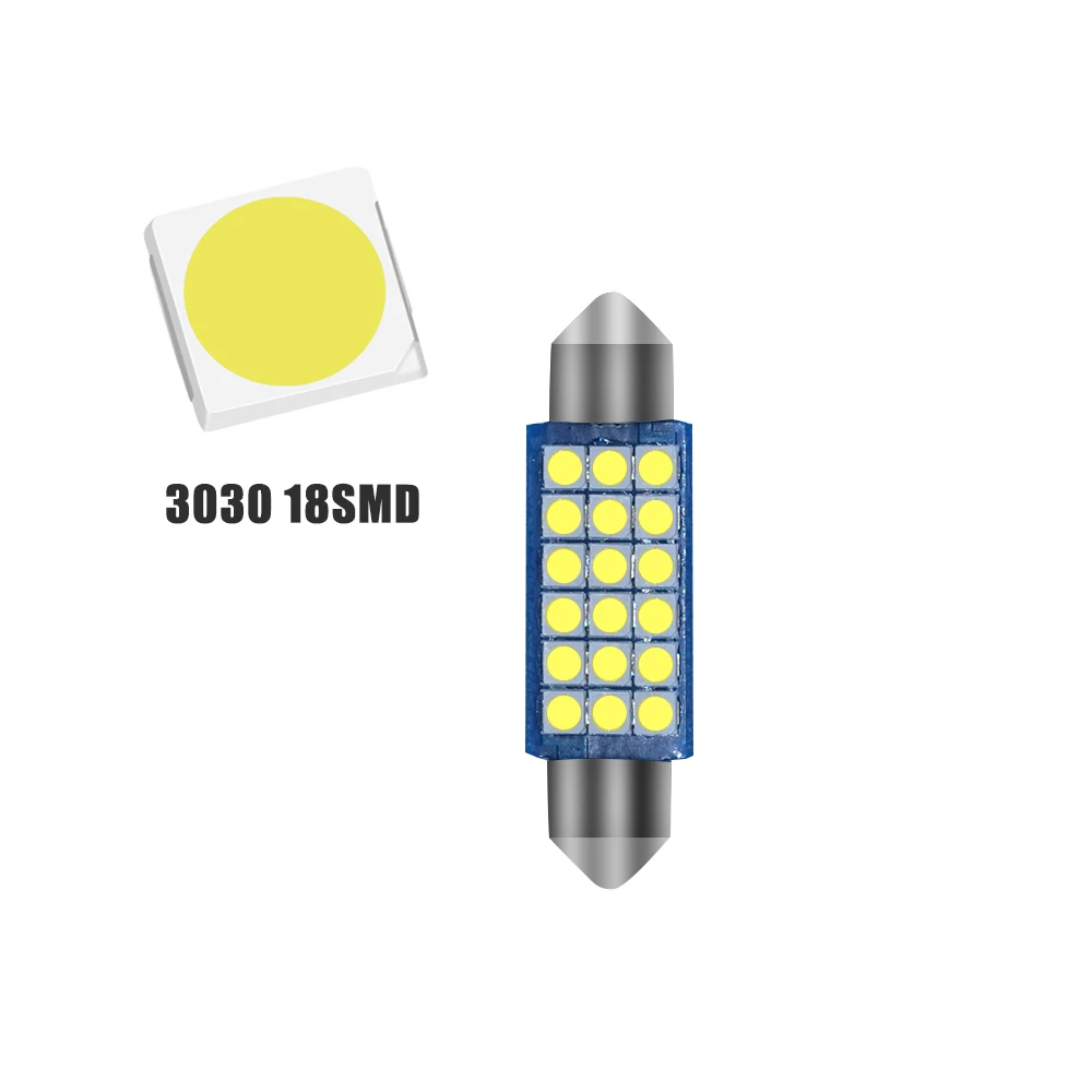4PCS canbus 36mm led Festoon Bulb 36/41MM 9/15/18SMD 3030 Auto Interior Doom Lamp festoon | Автомобили и мотоциклы