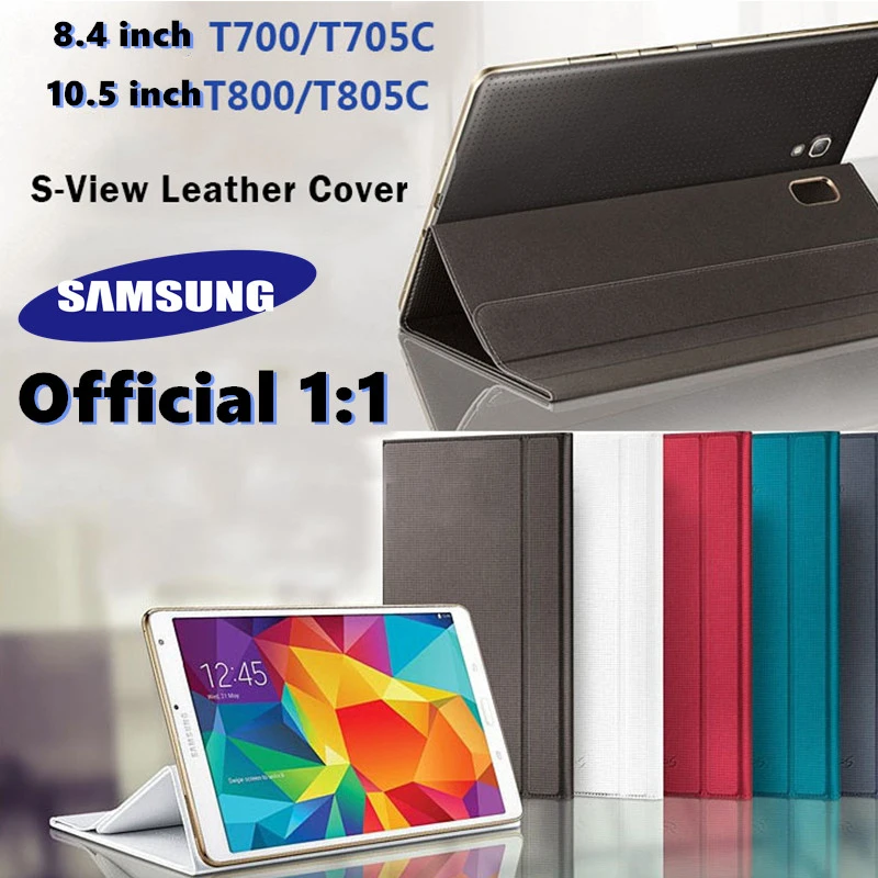 Funda para tableta Samsung Galaxy Tab S de 8,4 pulgadas T700 S de 10,5 pulgadas T800, soporte magnético, oficial, 1:1, activación automática del sueño|Fundas de tablets y libros electrónicos| - AliExpress