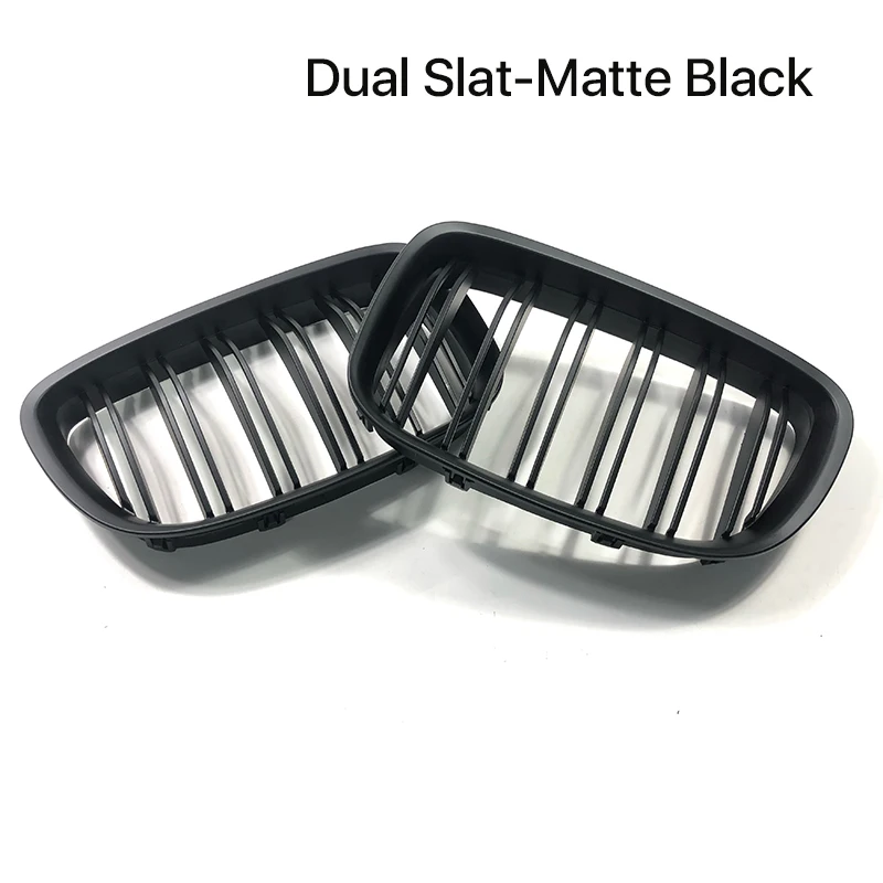 Front Bumper Hood Kidney Grille Glossy Black Double Slat Grill For BMW F07 5 Series M5 GT 520 528 530 535 550 2010-2017 car fenders Exterior Parts