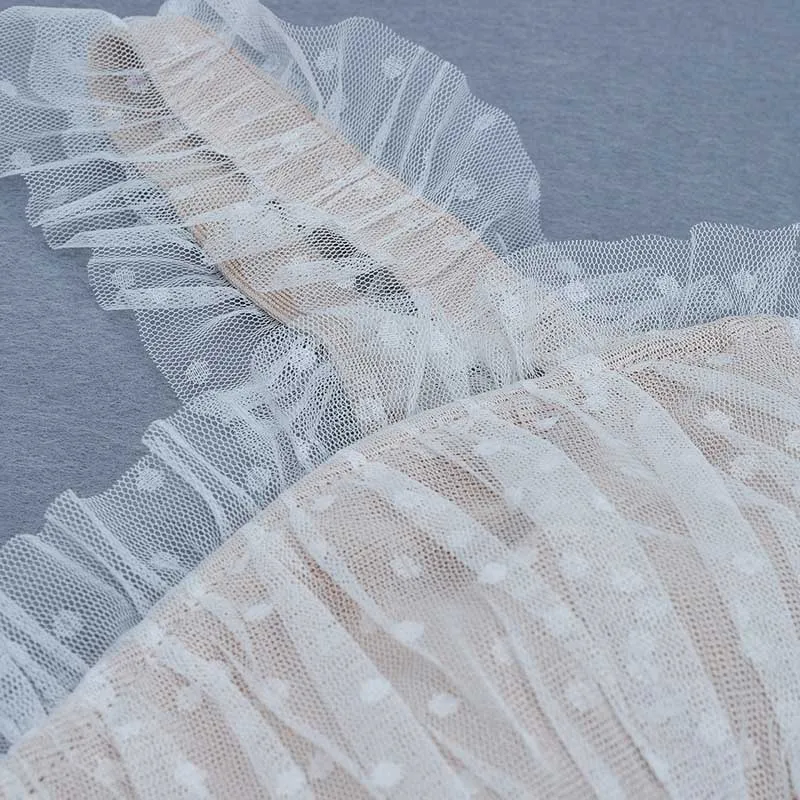 Новые Для женщин белое кружевное платье для спагетти ремень сексуальное короткое коктейль со знаменитостями вечерние Бандажное платье