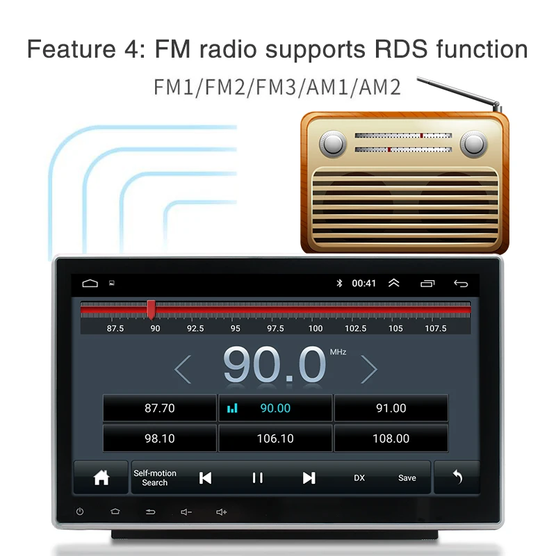 Best Android 8.1 2Din 10.1 Inch Car Universal Radio Dual Channel Stereo GPS Navigator Video WIFI USB Bluetooth Car Radio Multimedia R 10