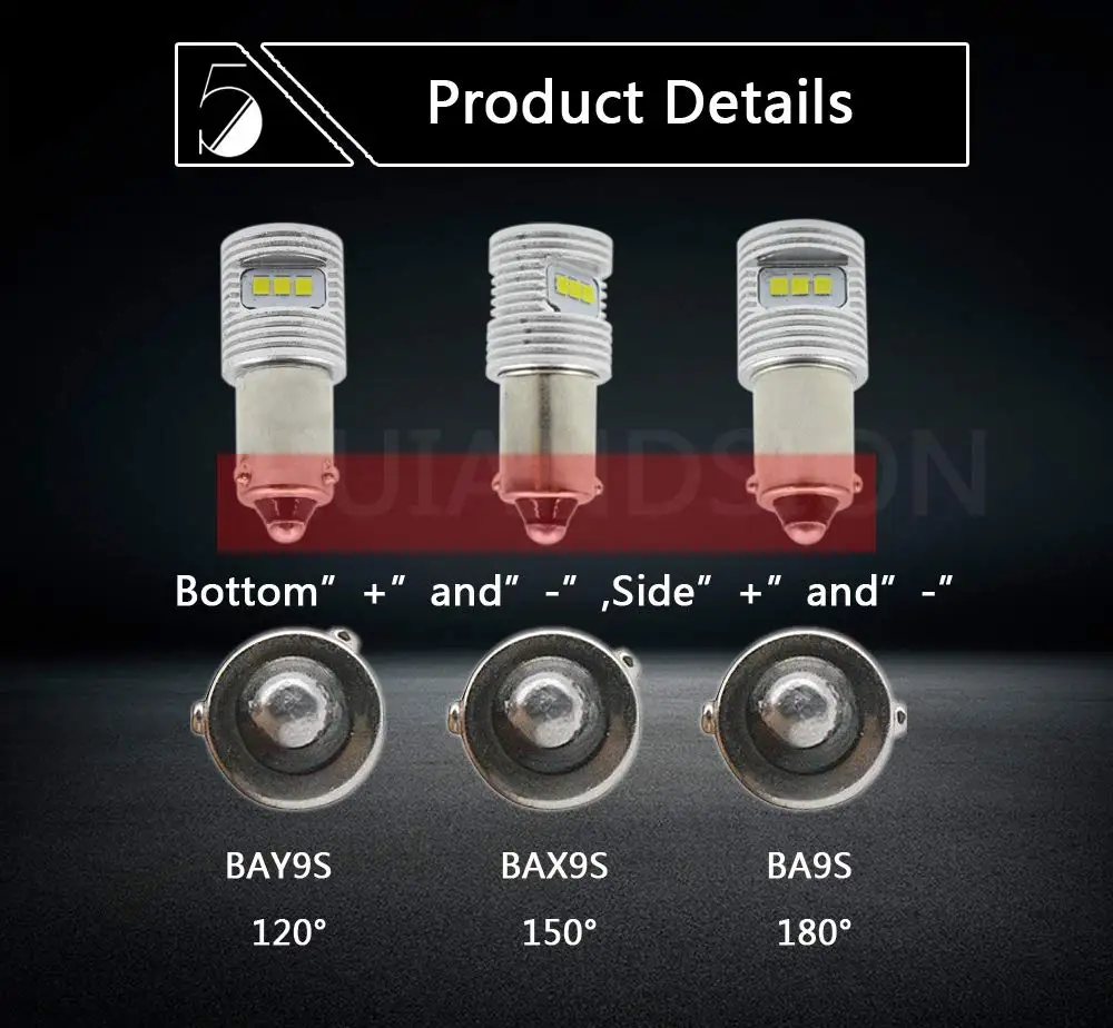 4 Вт AC/DC 12-2 в BA9S 9SMD CSP светодиодные лампы T4W BAX9S H21W BAY9S Canbus светодиодный индикатор автомобиля Габаритные и Поворотные лампы 600Lm белый желтый